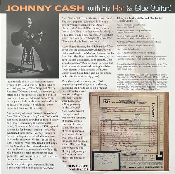 Johnny Cash - With His Hot And Blue Guitar