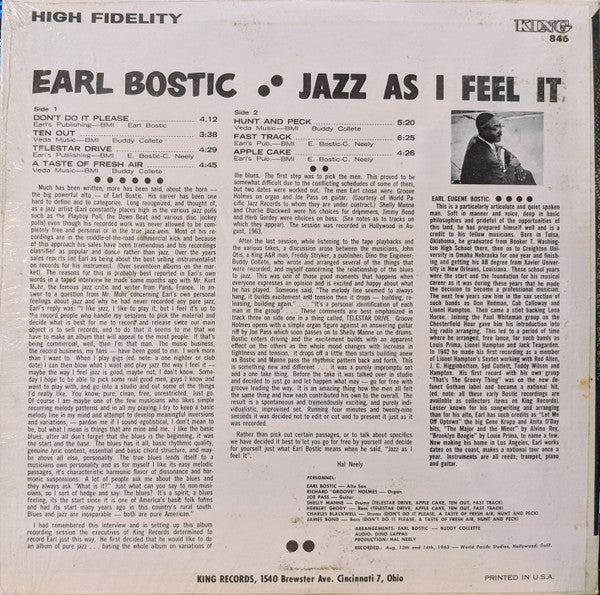 Jazz As I Feel It