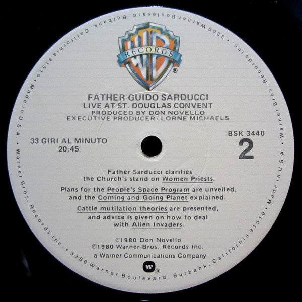 Father Guido Sarducci - Live At St. Douglas Convent