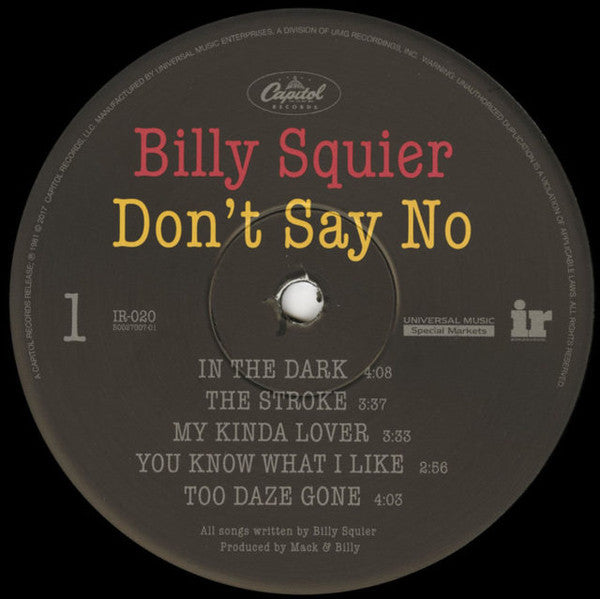 Billy Squier - Don't Say No [180g, Keviny Gray Remastered]