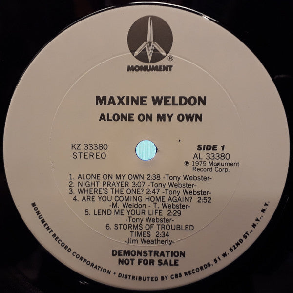 Maxine Weldon - Alone On My Own
