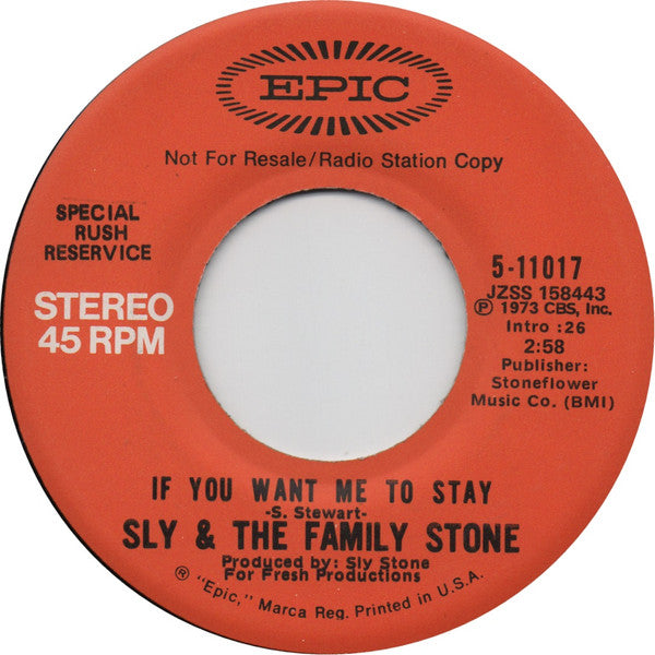 Sly & The Family Stone - If You Want Me To Stay