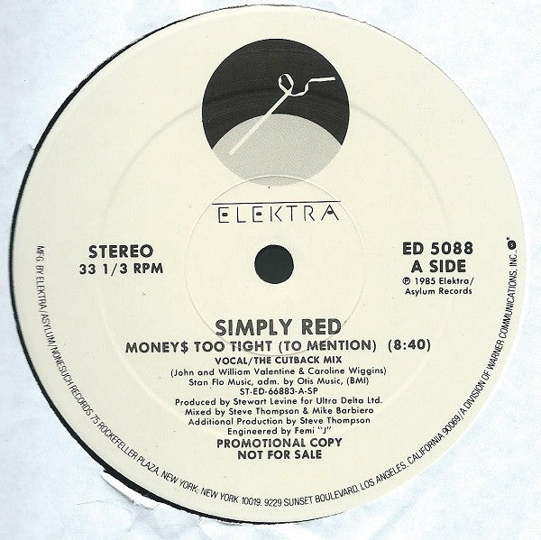 Simply Red - Money$ Too Tight (To Mention) (The Cutback Mix)