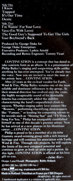 Philip Bailey - Continuation