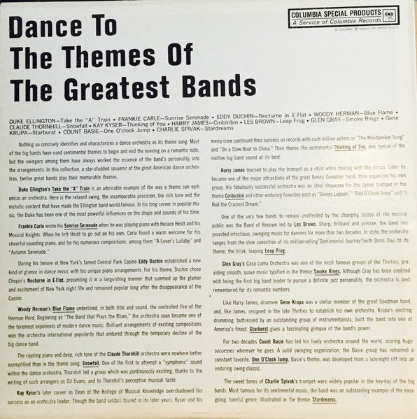 Various - Dance To The Themes Of The Greatest Bands