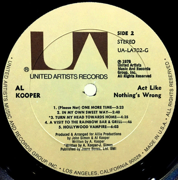 Al Kooper - Act Like Nothing's Wrong