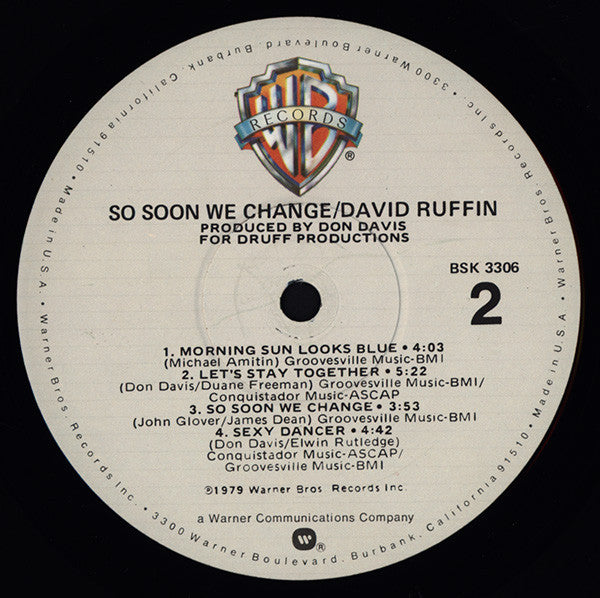 David Ruffin - So Soon We Change