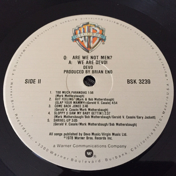 Q: Are We Not Men? A: We Are Devo!