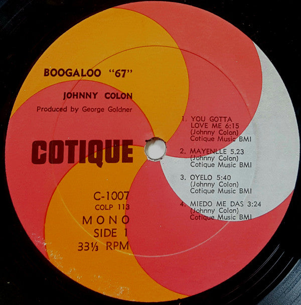 Johnny Colón Y Su Orquesta - Boogaloo '67