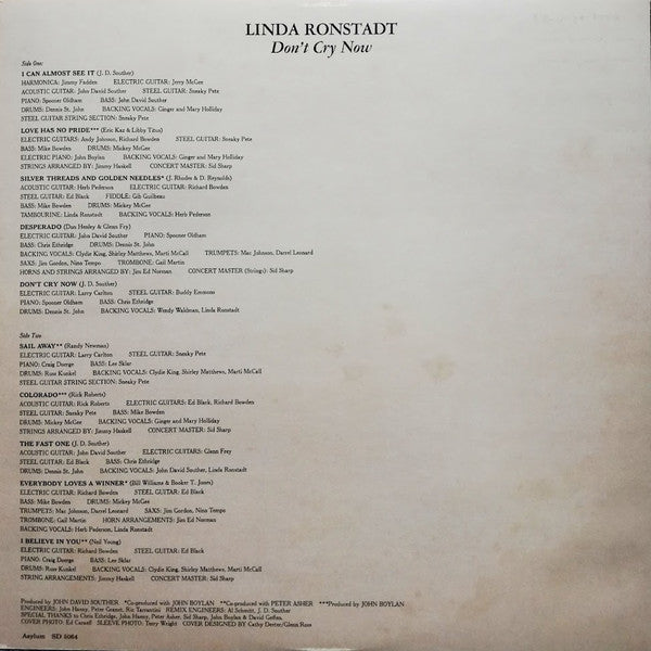 Linda Ronstadt - Don't Cry Now