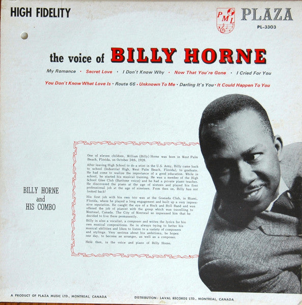 Billy Horne - The Voice Of Billy Horne