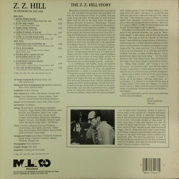 Z.Z. Hill - In Memorium 1935-1984