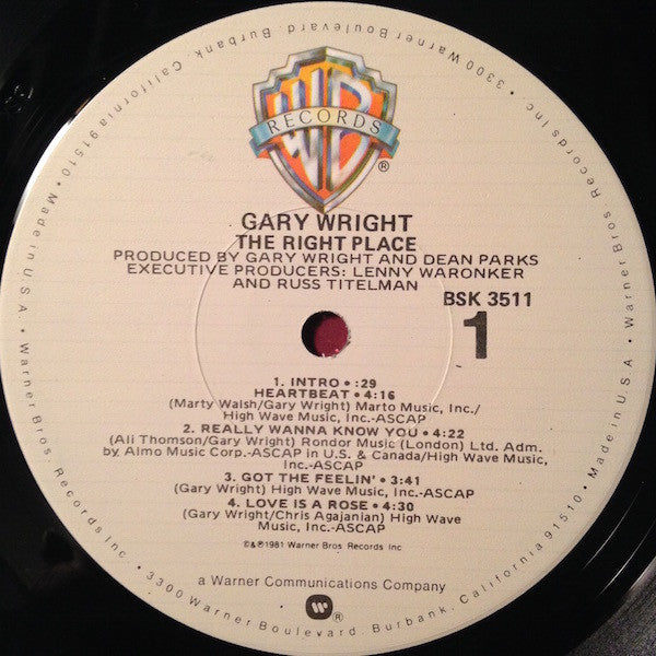 Gary Wright - The Right Place