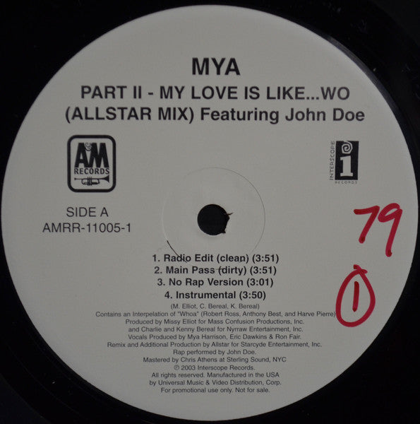 Mya - My Love Is Like...WO (Part II And Part III)