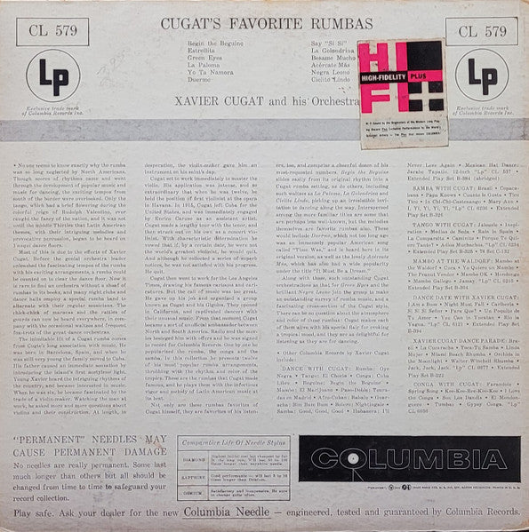 Xavier Cugat And His Orchestra - Cugat's Favorite Rumbas