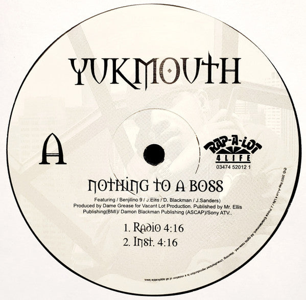 Yukmouth - Nothing To A Boss