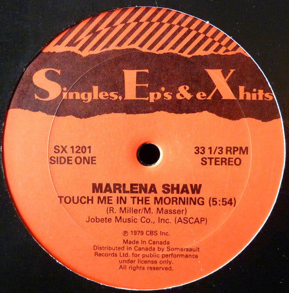 Marlena Shaw - Touch Me In The Morning / Give Me Just A Little More Time