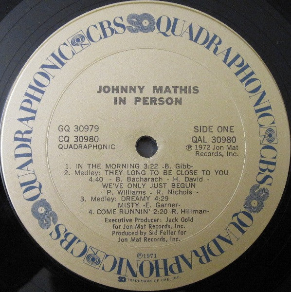 Johnny Mathis - In Person - Recorded Live At Las Vegas