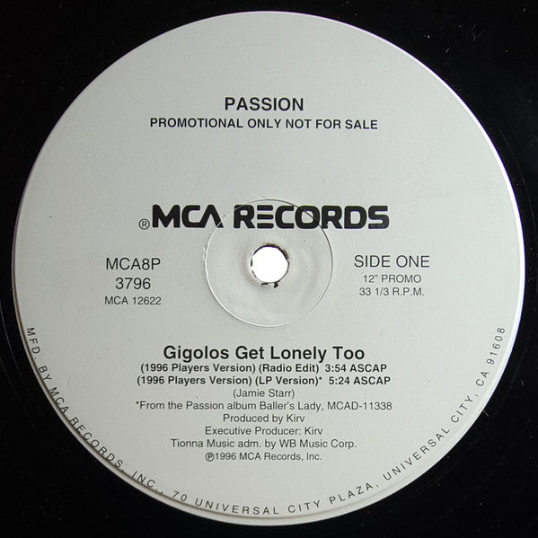 Passion - Gigolos Get Lonely Too (1996 Players Version)