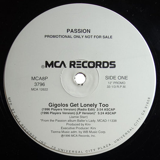 Passion - Gigolos Get Lonely Too (1996 Players Version)