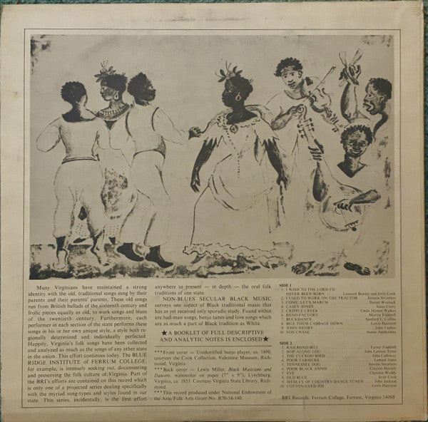 Various - Virginia Traditions - Non-Blues Secular Black Music
