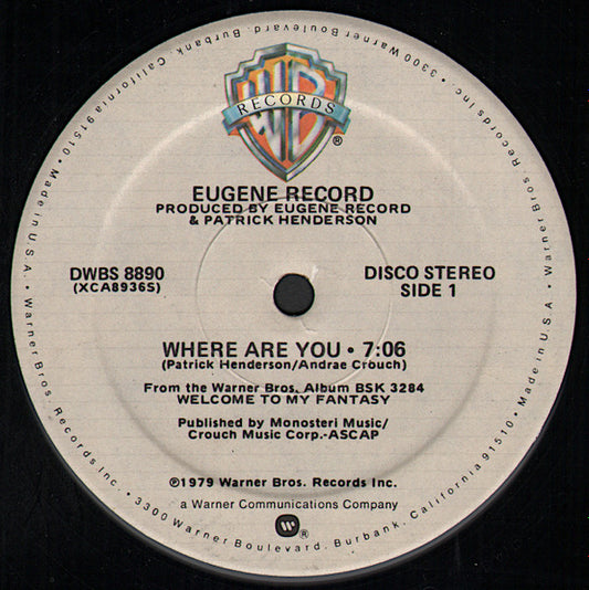 Eugene Record - Where Are You
