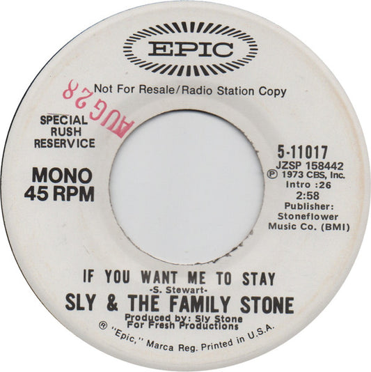 Sly & The Family Stone - If You Want Me To Stay