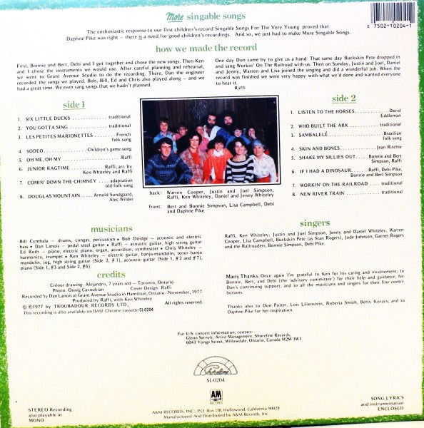 Raffi (2) - More Singable Songs