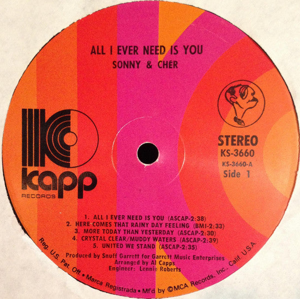 Sonny & Cher - All I Ever Need Is You