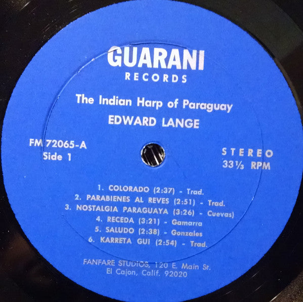 Edward Lange - The Indian Harp Of Paraguay: Songs And Dances Of The Guarani