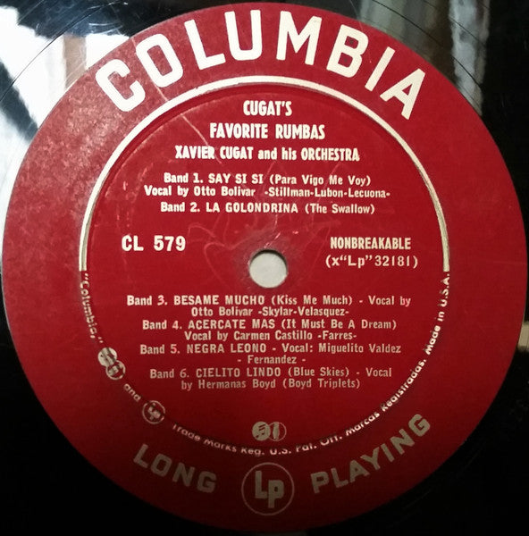 Xavier Cugat And His Orchestra - Cugat's Favorite Rumbas