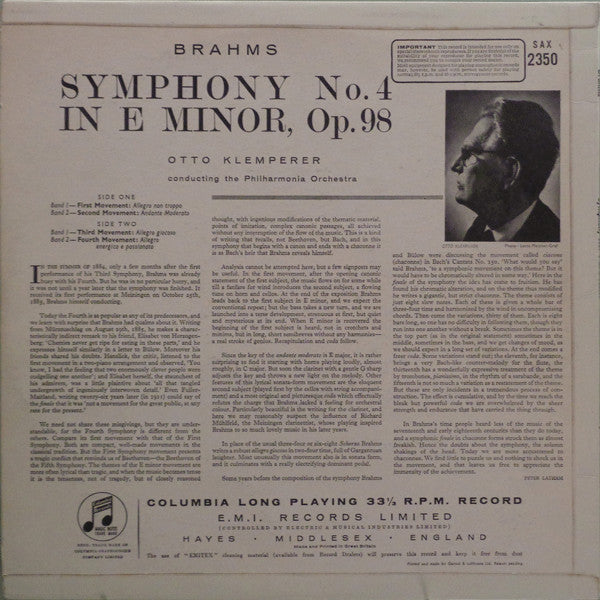 Johannes Brahms - Symphony No.4 In E Minor
