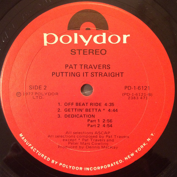 Pat Travers - Putting It Straight