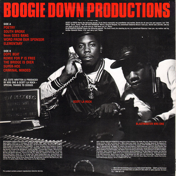 Boogie Down Productions - Criminal Minded