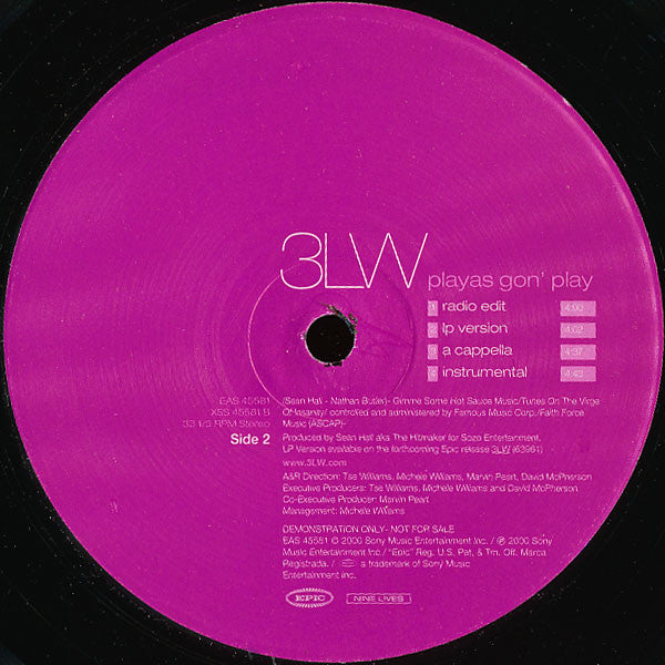 Playas Gon Play By 3LW Record Selector 
