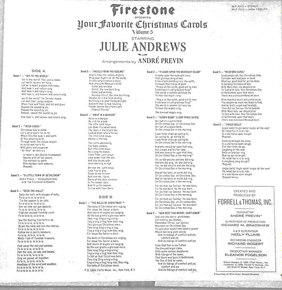 Your Favorite Christmas Carols Volume 5