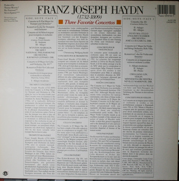 Joseph Haydn - Three Favorite Concertos