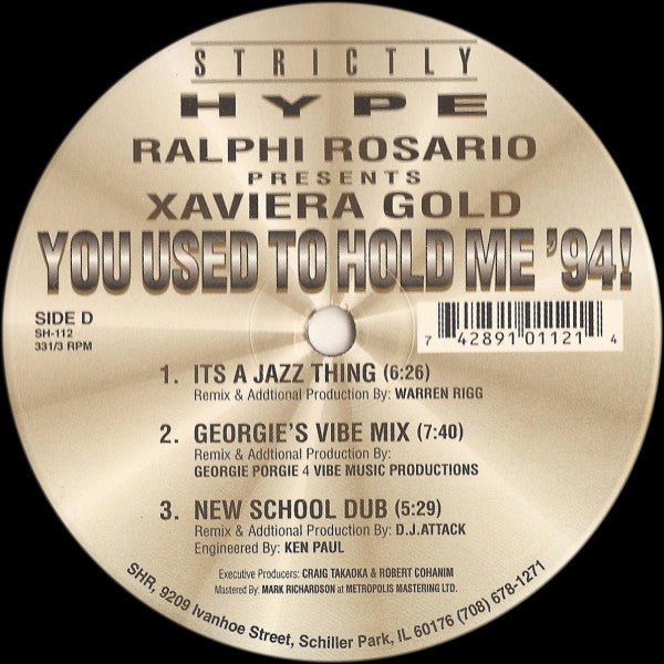 Ralphi Rosario - You Used To Hold Me '94!