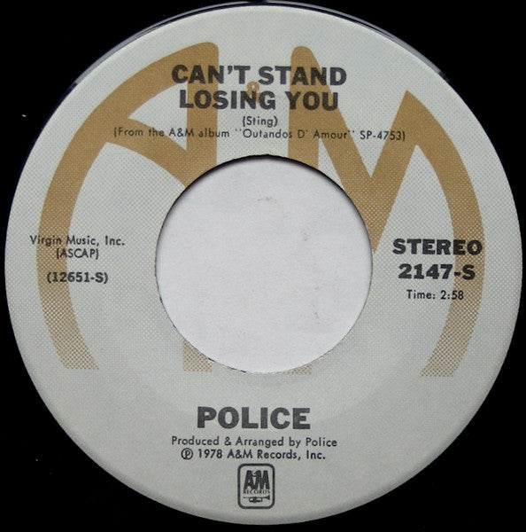 The Police - Can't Stand Losing You