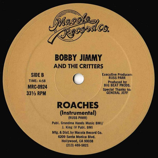 Bobby Jimmy And The Critters - Roaches