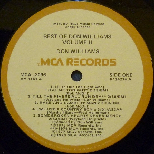 The Best Of Don Williams Volume II