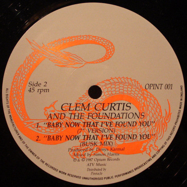 Clem Curtis & The Foundations - Baby Now That I've Found You
