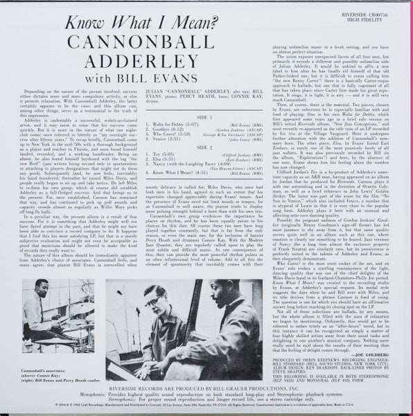 Cannonball Adderley - Know What I Mean? [180g, 2024]
