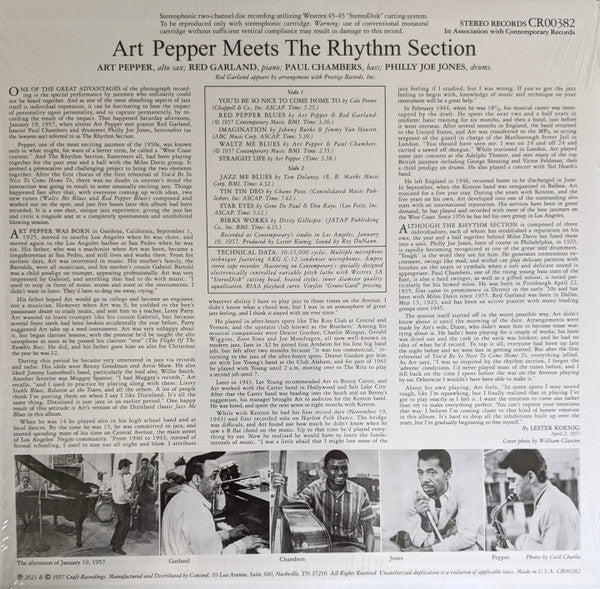 Art Pepper Meets The Rhythm Section