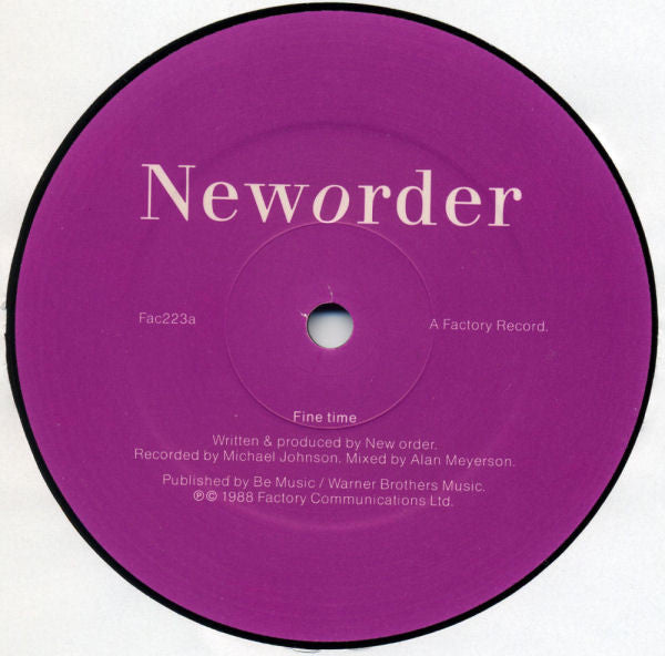 New Order - Fine Time
