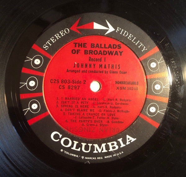 Johnny Mathis - The Rhythms And Ballads Of Broadway