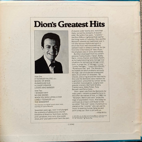 Dion (3) - Dion's Greatest Hits
