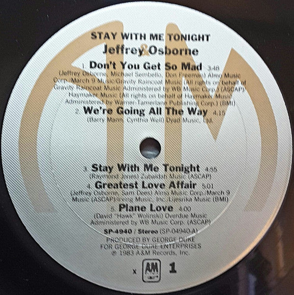 Jeffrey Osborne - Stay With Me Tonight