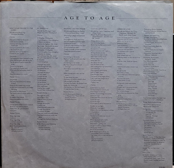 Amy Grant - Age To Age
