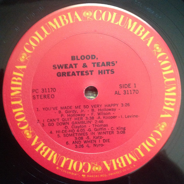 Blood, Sweat And Tears - Blood, Sweat & Tears Greatest Hits